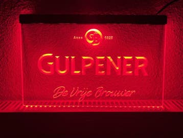 Gulpener neon bord lamp LED verlichting reclame lichtbak, Verzenden, Nieuw