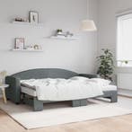 vidaXL Slaapbank onderschuifbed matrassen 80x200 cm stof, Verzenden, Nieuw