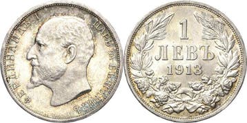 Lew 1913, Bulgarien Ferdinand I 1887-1918, Verzenden, België