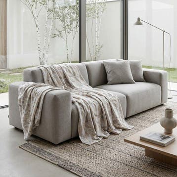 BA228 - Bloemenbedsprei - Klaar voor gebruik – Beige en