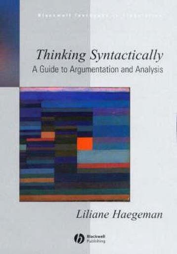 Thinking Syntactically 9781405118538 Liliane Haegeman, Verzenden, Liliane Haegeman