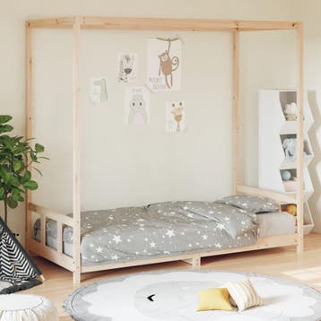 vidaXL Kinderbedframe 90x200 cm massief grenenhout, Verzenden
