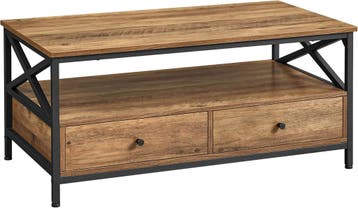 Salontafel - met 2x lade en plank - lengte 100 cm -, Huis en Inrichting, Tafels | Salontafels, Verzenden, Nieuw