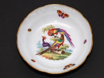 Meissen - Beeldje - Meissen Porzellan Kafeegedeck mi Vögeln