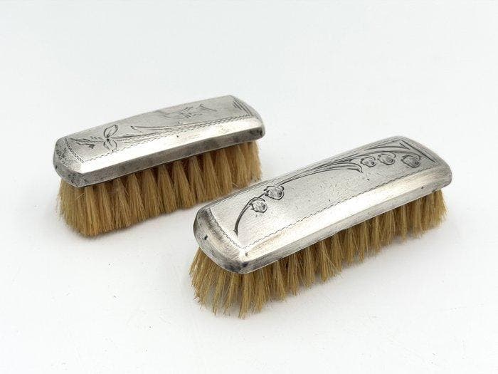 Balai à miettes (2) - Argent 875 (84 Zolotniki), Antiquités & Art, Antiquités | Argent & Or