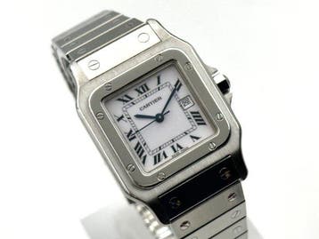 Cartier - Santos Carrée GM - 2960 - Serviced - Box & papers, Nieuw
