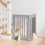 vidaXL Hondenhek met standaarden 2 pcs Grijs sonoma 60 x 80, Verzenden