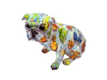 Veiling - Kleurrijk Pop-Art Bulldog Sculptuur Vrolijk Insect, Nieuw