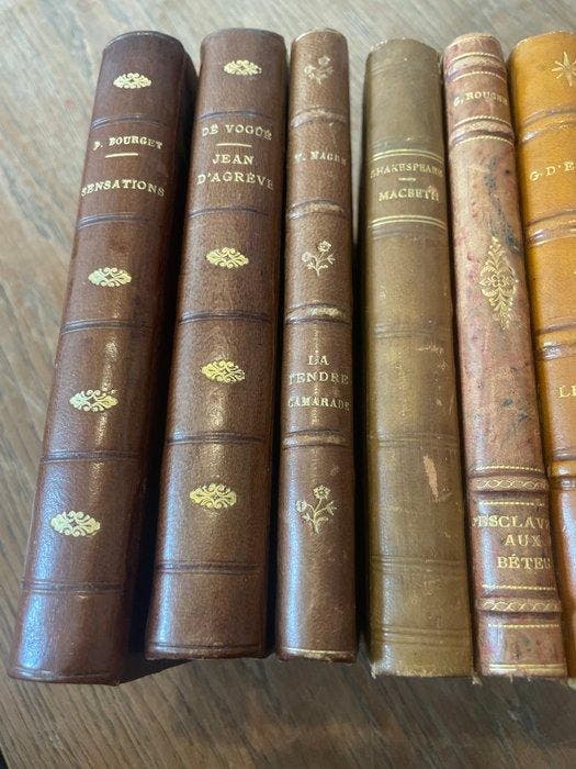 Bourget; De Vogüé; Shakespeare; Kipling; Rostand; Bertin;, Antiek en Kunst, Antiek | Boeken en Manuscripten