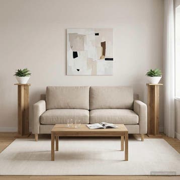 vidaXL Plantenstand 2 st Artisanaal eiken 25 x 25,5 x 100,5, Verzenden, Nieuw