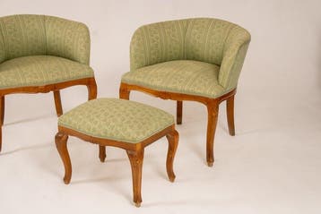 Ensemble de sièges (3) - une paire de fauteuils tub et un