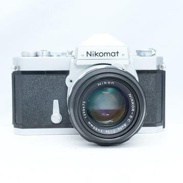 Nikon Nikomat FTN Silver + Nikkor-S·C Auto 50mm F1.4 Analoge, Nieuw