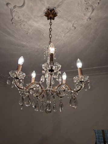 Lampe à suspendre - Cristal, Antiquités & Art