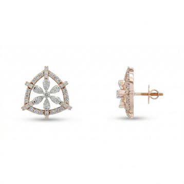 Oorbellen - 18 karaat Roségoud - 1.50ct. tw. Diamant, Nieuw