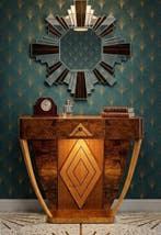 Wandtafel - Hout - Art Deco-console uit Italië