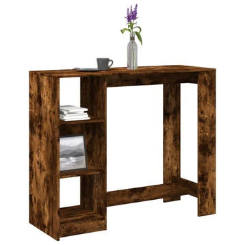 vidaXL Bartafel met schap 124x46x103,5 cm bewerkt hout, Verzenden