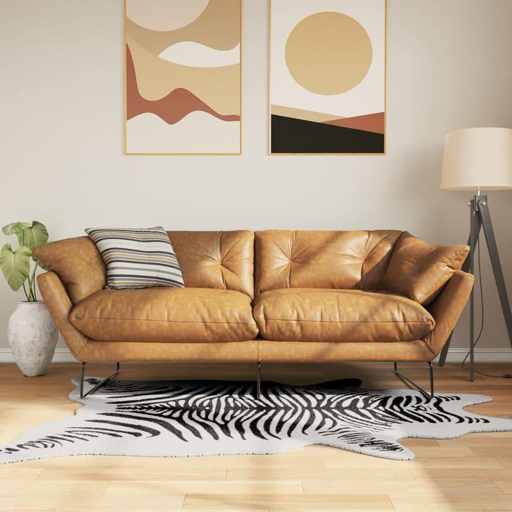 vidaXL Vloerkleed zebrapatroon wasbaar 120x170 cm zwart wit, Maison & Meubles, Ameublement | Tapis & Moquettes, Envoi