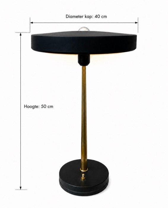 Philips - Lamp - Messing, Metaal - Louis Kalff Timor Lamp, Antiquités & Art, Antiquités | Meubles | Chaises & Canapés