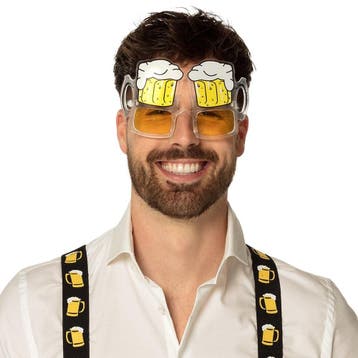 Oktoberfest Bierbril Geel, Verzenden, Nieuw