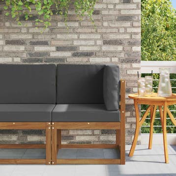 vidaXL Buitenhoekbank Massief Acacia Hout, Tuin en Terras, Tuinsets en Loungesets, Verzenden, Nieuw