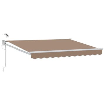 vidaXL Elektrisch Uitschuifbare Zonneluifel Taupe, Tuin en Terras, Verzenden, Nieuw