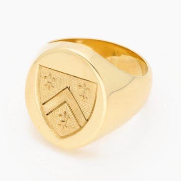 Ring - 18 karaat Geel goud - Zegel, Handtassen en Accessoires, Ringen, Nieuw