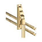 Pomp-espagnolet Bauhaus messing ongelakt inclusief 2 stangen, Doe-het-zelf en Bouw, Deuren en Vliegenramen, Nieuw