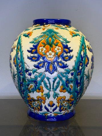 Keramis Boch, Keramis, Boch Frères - Charles Catteau - Vase, Antiek en Kunst