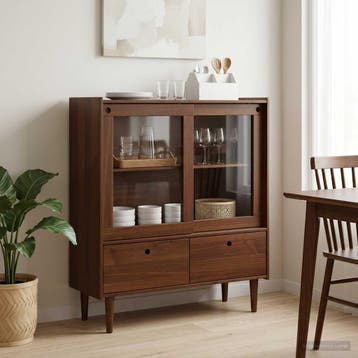 vidaXL Kast BILBAO Donker karamel 104 x 40 x 120 cm, Huis en Inrichting, Verzenden, Nieuw