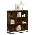 vidaXL Boekenkast 97,5x33x107,5 cm hout en metaal gerookt, Verzenden