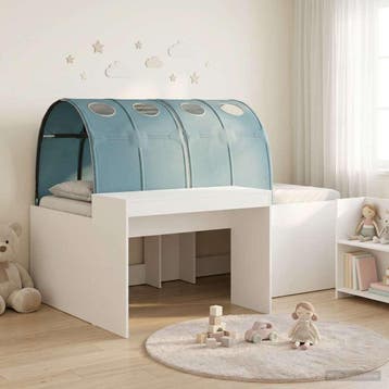 vidaXL Bed met Tunnel 3 st Artisian Eik en Lichtblauw, Verzenden, Nieuw