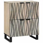 vidaXL Dressoir Wit en Zwart 60 x 33 x 75 cm, Huis en Inrichting, Kasten | Dressoirs, Verzenden, Nieuw