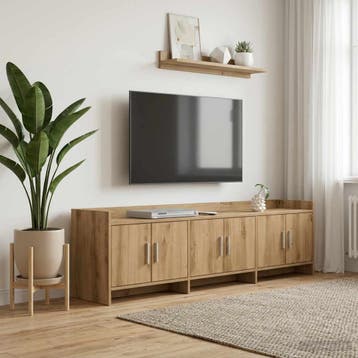 vidaXL TV Kast 168 x 33 x 47 cm Artisanaal eiken Bewerkt, Verzenden