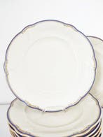 Bavaria, Hutschenreuther - Assiette (13) - Doré bleu -, Antiquités & Art