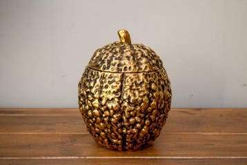 Ijsemmer - fruit - Keramiek, dorata, Glas