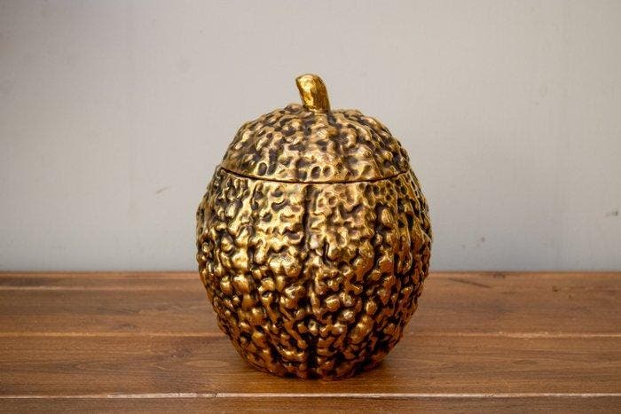 Ijsemmer - fruit - Keramiek, dorata, Glas, Antiek en Kunst, Kunst | Designobjecten