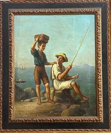Achille Mollica (1832-1885) - Giovani Pescatori