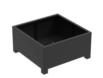 Aluminium plantenbak 120x120x60cm - Met poten, Nieuw, Vierkant, Metaal, Tuin