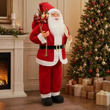vidaXL Kerstmanfiguur Rood 180 cm Polyester, Verzenden, Nieuw