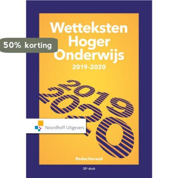 Wetteksten hoger onderwijs 2019-2020 9789001899820, Verzenden, Gelezen, Uittenbogaard