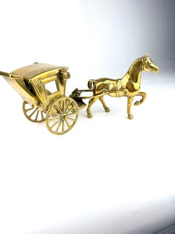 Decoratief ornament - Verenigd Koninkrijk - messing paard /