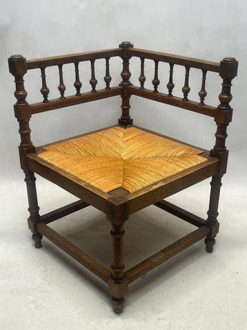 Stoel - Eik - roker of hoekstoel, Antiek en Kunst