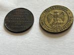 Frankrijk. Lot de 2 médailles Napoléon III et Eugénie 1853