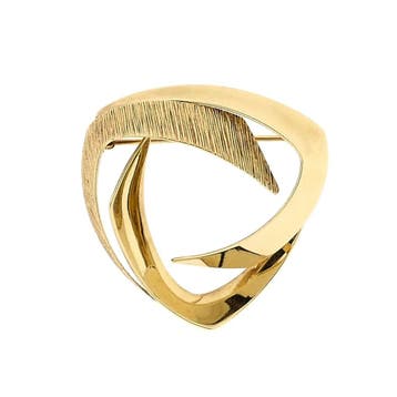 Vintage gouden broche; 14 karaat, Ophalen of Verzenden, Gebruikt, Goud, Goud