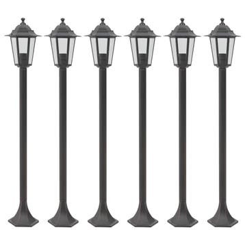vidaXL Paalverlichting voor tuin E27 110 cm aluminium brons, Verzenden, Nieuw