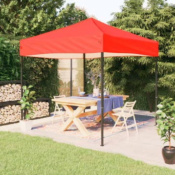 vidaXL Partytent inklapbaar 2x2 m rood, Tuin en Terras, Partytenten, Verzenden, Nieuw