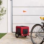vidaXL Hondenfietstrailer oxford stof en ijzer rood en zwart, Verzenden