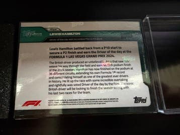 2024 Topps Topps Now Lewis Hamilton 32/99 Carte sérialisée,, Collections