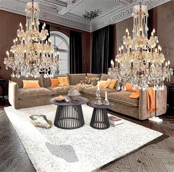 SLC Illumina - MG - Lustre (2) - Cristal - Paire de lustres