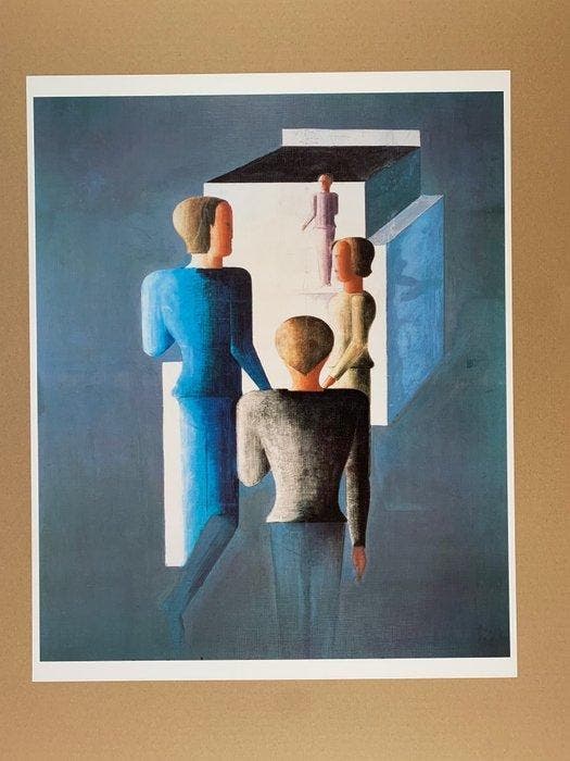 Oskar Schlemmer - Vier Figuren und Kubus, 1928 - Offset, Antiek en Kunst, Antiek | Meubels | Stoelen en Sofa's